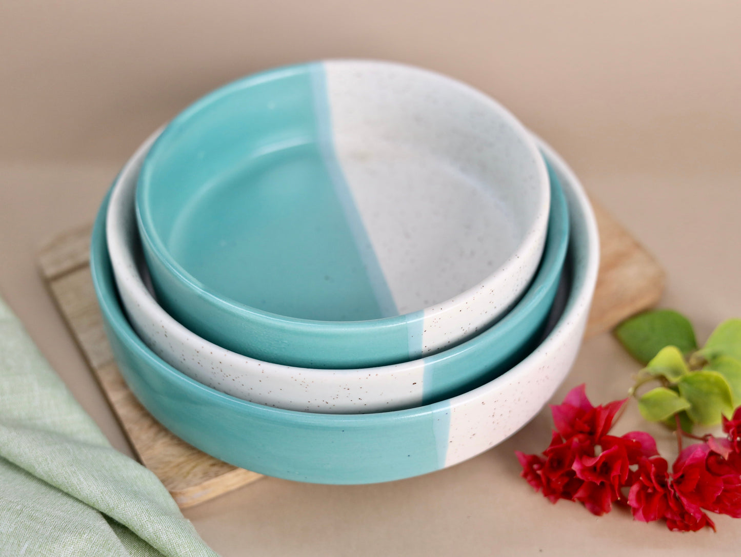 Flat Bowl Sets - 3 Piece Kitchen Essentials