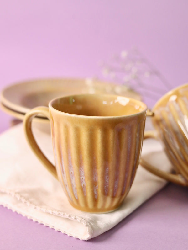 Cream Fluted Mug