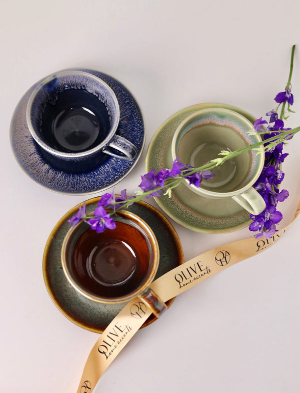 Miranda Studio Pottery Cup and Saucer Set