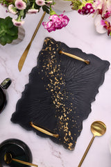 Black and Gold Resin Tray