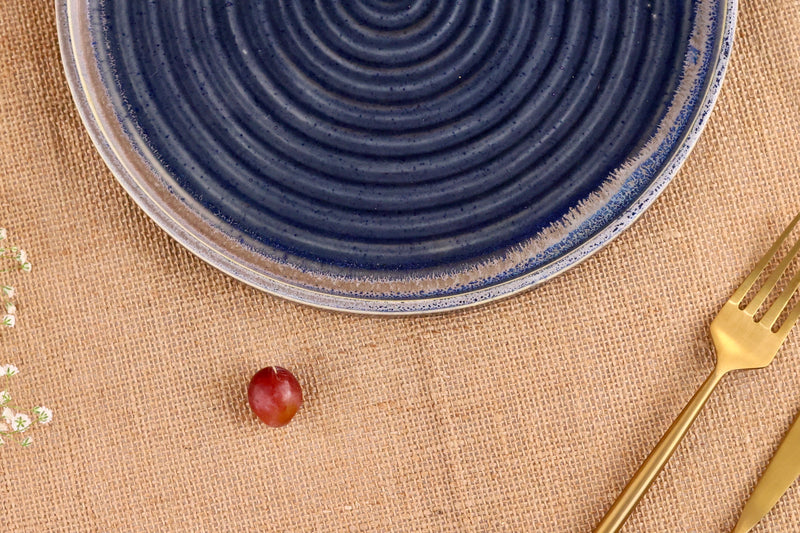 Studio Pottery Twilight Spiral Platter