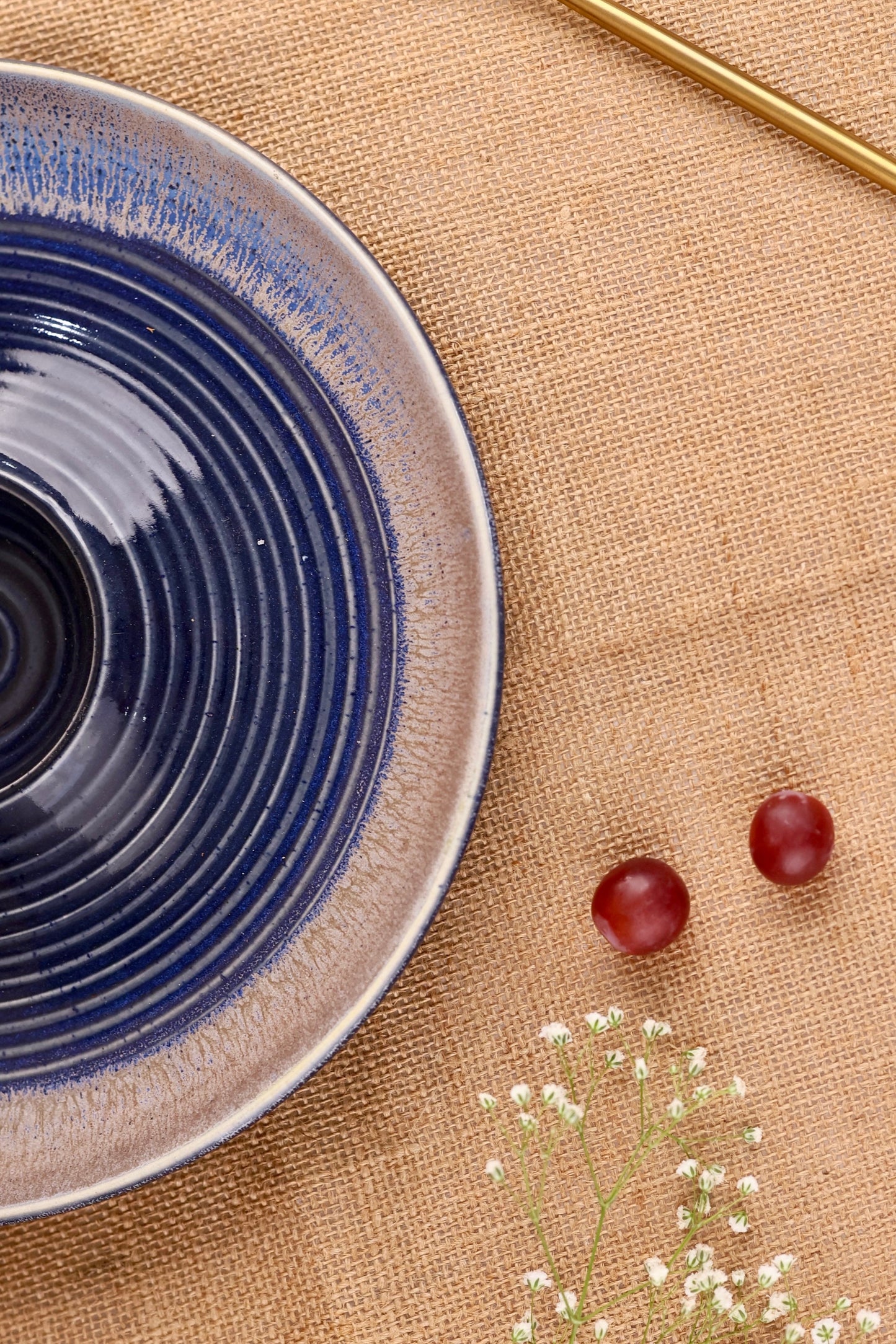 Studio Pottery Spiral Chip and Dip Platters