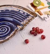 Studio Pottery Havana Spiral Shell Platter