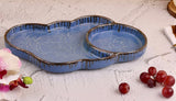 Studio Pottery Cloud Chip and Dip Platters