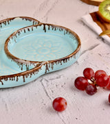 Studio Pottery Cloud Chip and Dip Platters