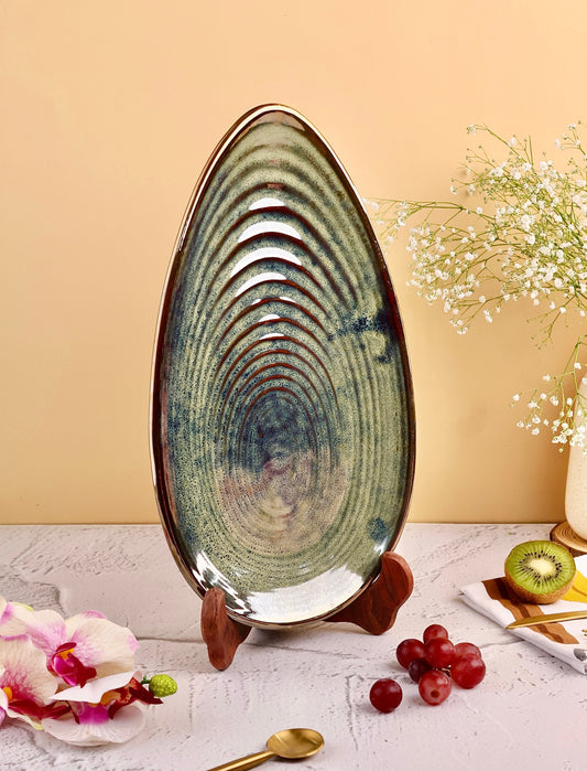 Kira Studio Pottery Oblong Shell Platter