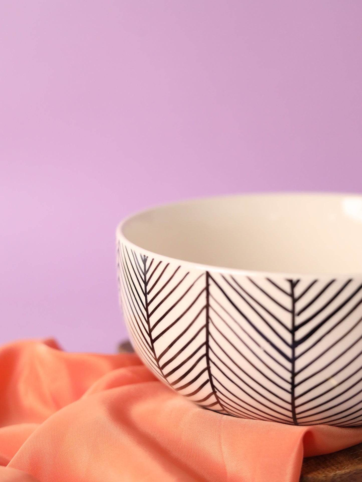 Black and White Chevron Serving Bowls