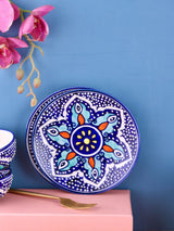 Blue Mandala Handpainted Quarter Plate