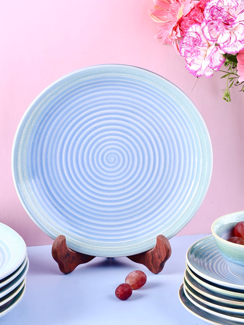 Dreamy Pastel Studio Pottery Dinner Set for 2 - 7 pieces