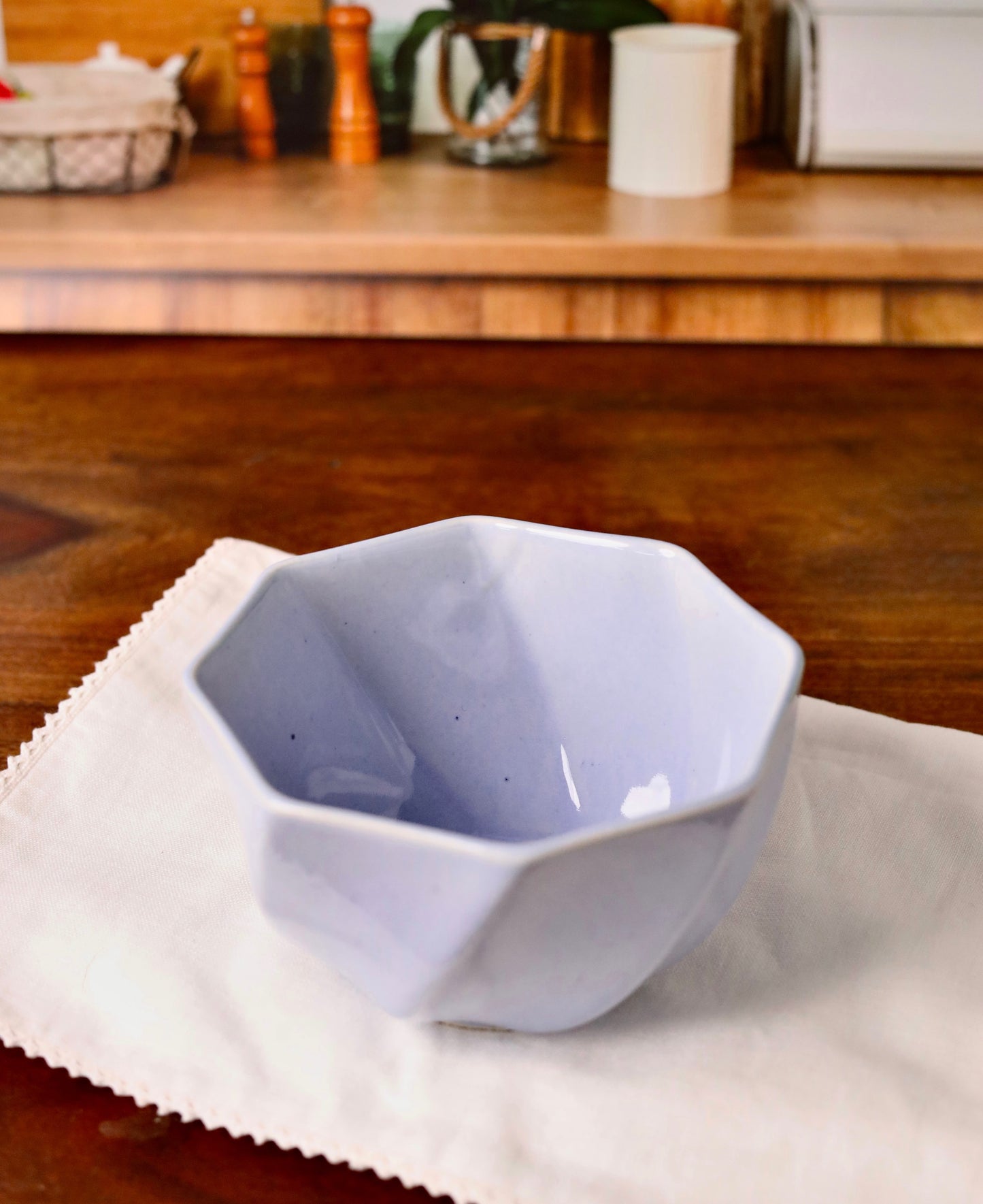 Lavender Hexagon Serving Bowl Small