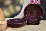 Spiral Shallow Stoneware Bowls for Pasta, Salads & Curries