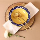 Yellow Blue Moroccan Pasta Plate Small
