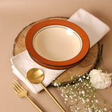 Brown Rimmed Pasta Plate Small
