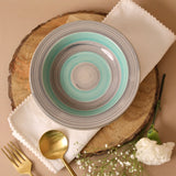 Teal and Grey Spiral Pasta Plate Small