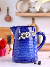 Blue Floral Pitcher