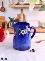 Blue Floral Pitcher