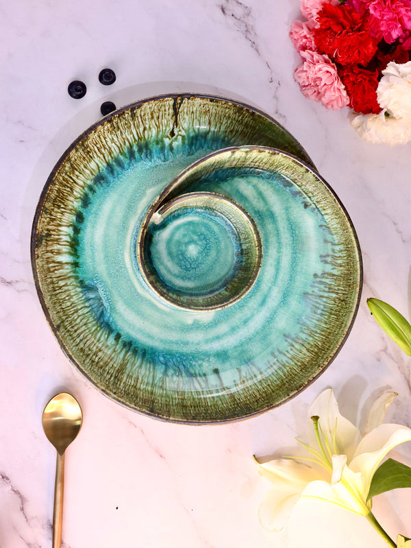 Mayara Studio Pottery Chip and Dip Platter Large