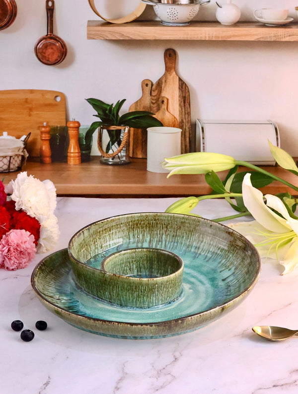 Mayara Studio Pottery Chip and Dip Platter Large