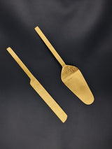 Hammered Gold 2 piece Cake Server Set