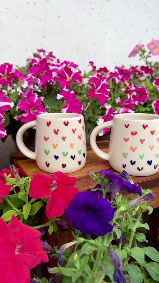 Rainbow Heart Mug - Set of 2