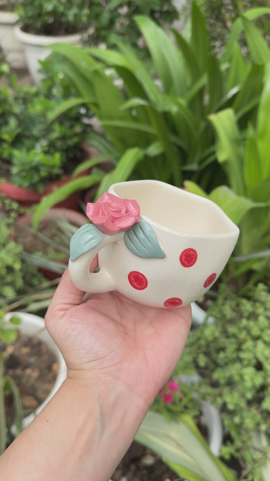 Pixie 4D Rose Polka Mugs - Set of 2