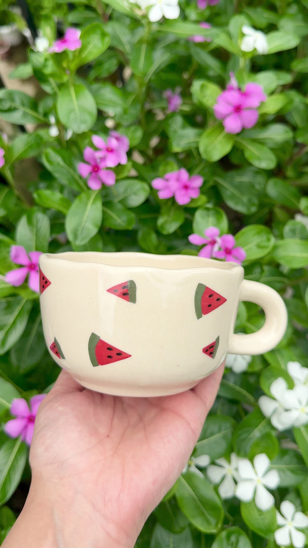 Watermelon Sugar Handmade Wide Mug